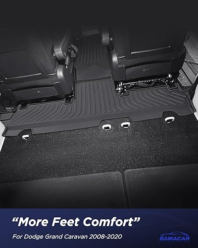 Miniatura 5 de Alfombrillas de goma para Dodge Grand Caravan 2008-2020 para todo tipo de clima, para Dodge Grand Caravan 2020 2019 2018 2017 2016 2015 2014 2013
