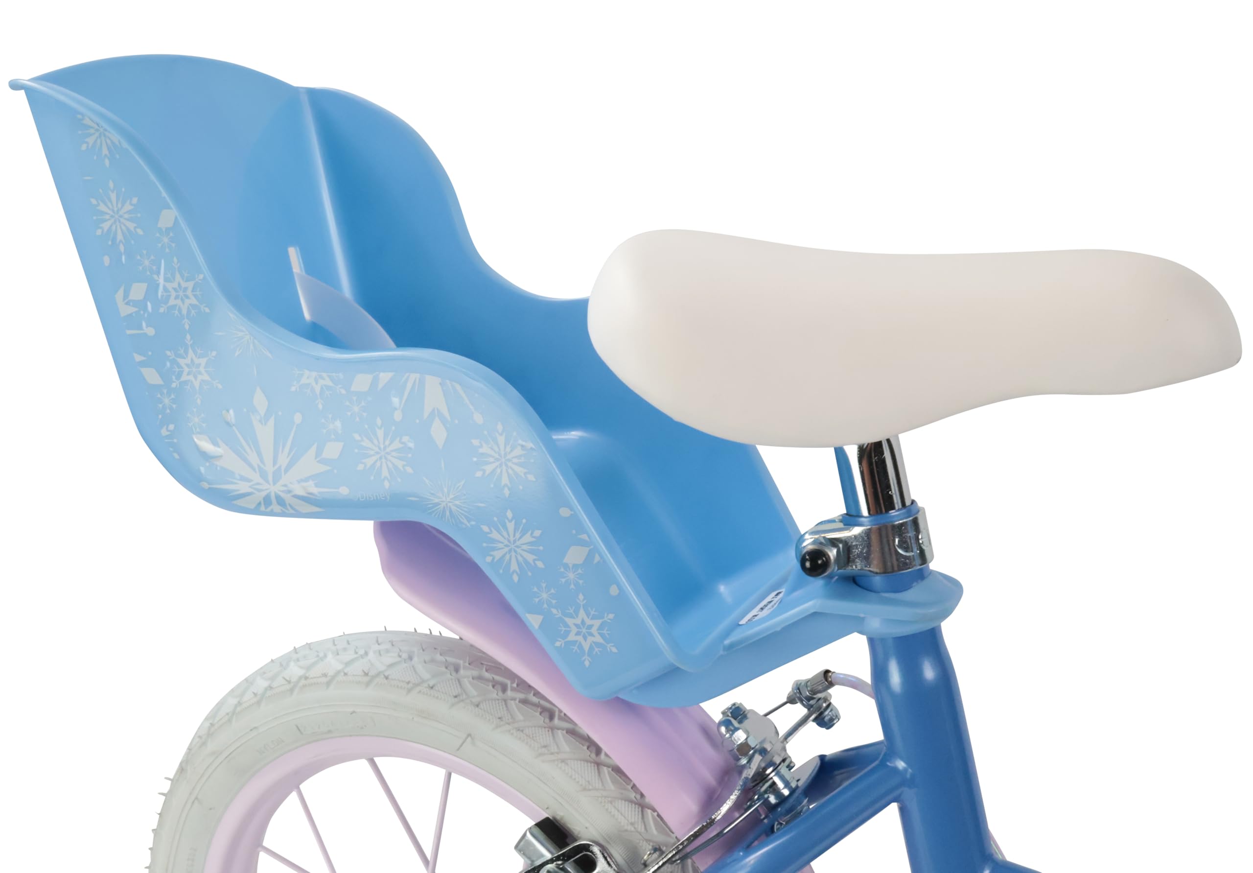 Denver Bike Bicicletta Bambina 14 Pollici Licensed Frozen, 3-5 Anni, Rotelle Removibili, Freni Caliper Anteriore/Posteriore, Telaio Acciaio, Ruote Gonfiabili, Trombetta e Portabambola
