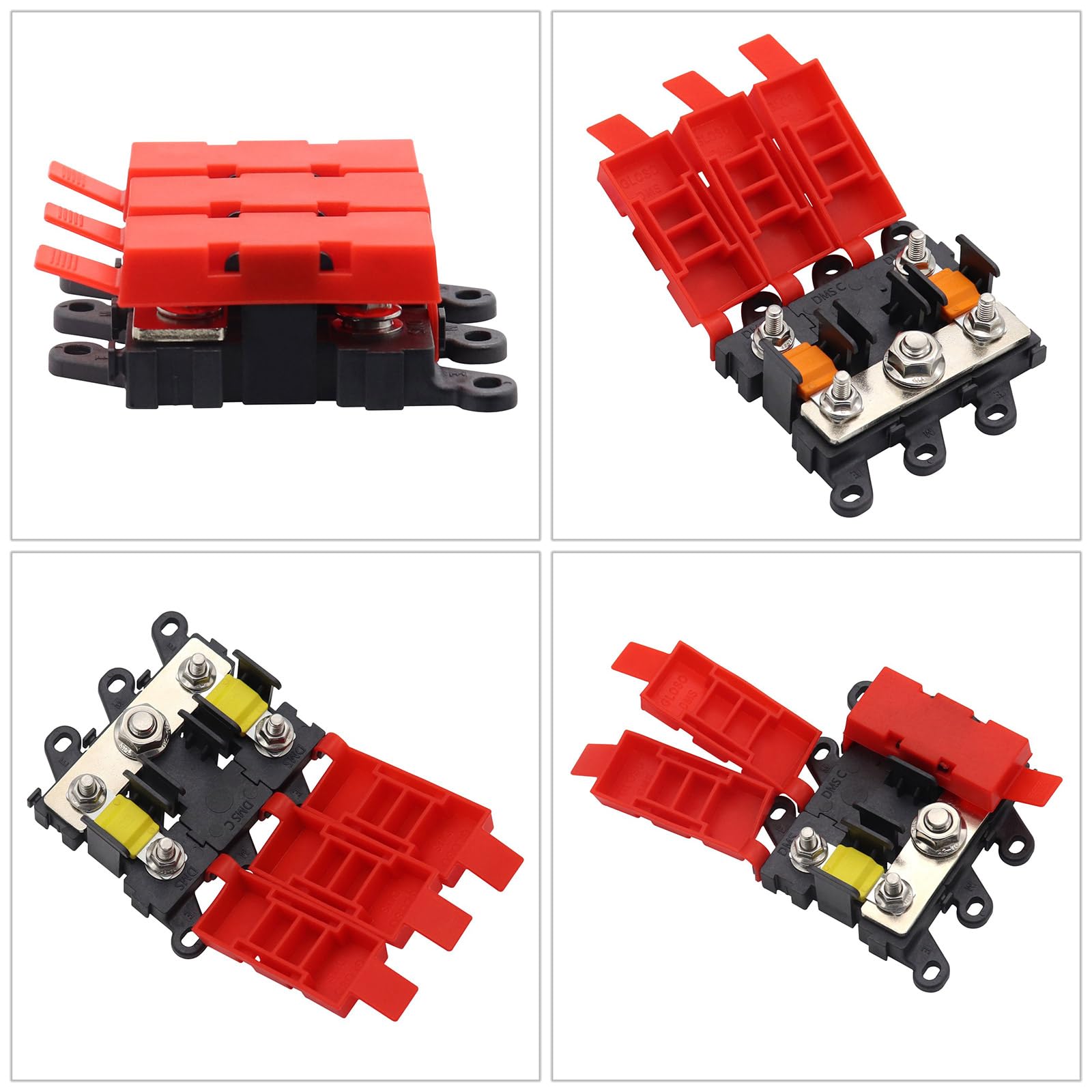 Bloque de alto rendimiento 500-A Diseño Silicona Cubierta para Coche Marino Electric Bloques Fusibles Bloques, Sola Circuito Automotriz Portafusibles