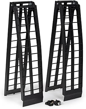 Titan Ramps 7'10" Portable ATV Ramps 1,200 lb. Capacity, Aluminum, Loading for Pickup Trucks Foldable, Lightweight with Serrated Crossbars