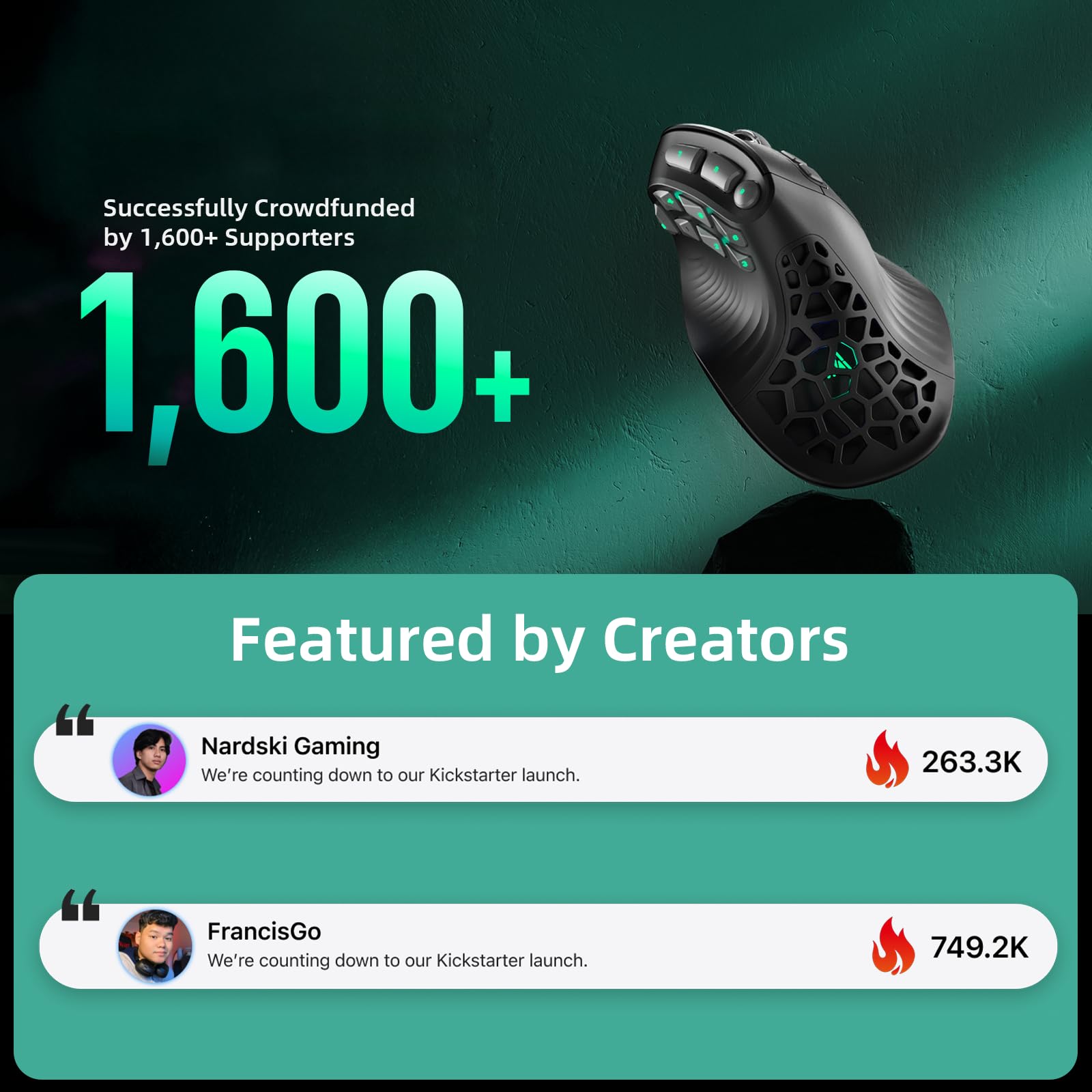 SOLAKAKA E9 PRO Vertikale MMO Gaming-Maus mit 8K-Dongle, 36000 DPI PAW3395 Sensor, 8.000 Hz Polling-Rate, Tri-Modus, ergonomische kabellose Maus mit 10 Seitentasten, RGB-Maus für PC/Mac, Schwarz