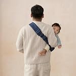 Ergobaby Upsie Sling Baby Carrier for Babies and Toddlers 6-48 Months (17-45 lbs) - 2-Position Ergonomic Baby Carrier with Front Storage Pocket, Hip-Healthy Positioning - Midnight Blue