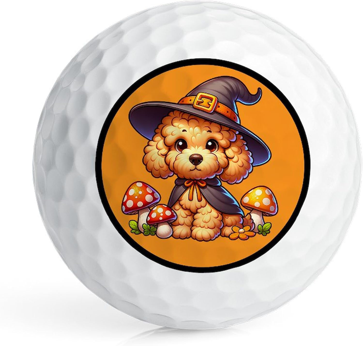 CafePress Halloween Goldendoodle Witch Novelty Golf Balls (Pk of 12)