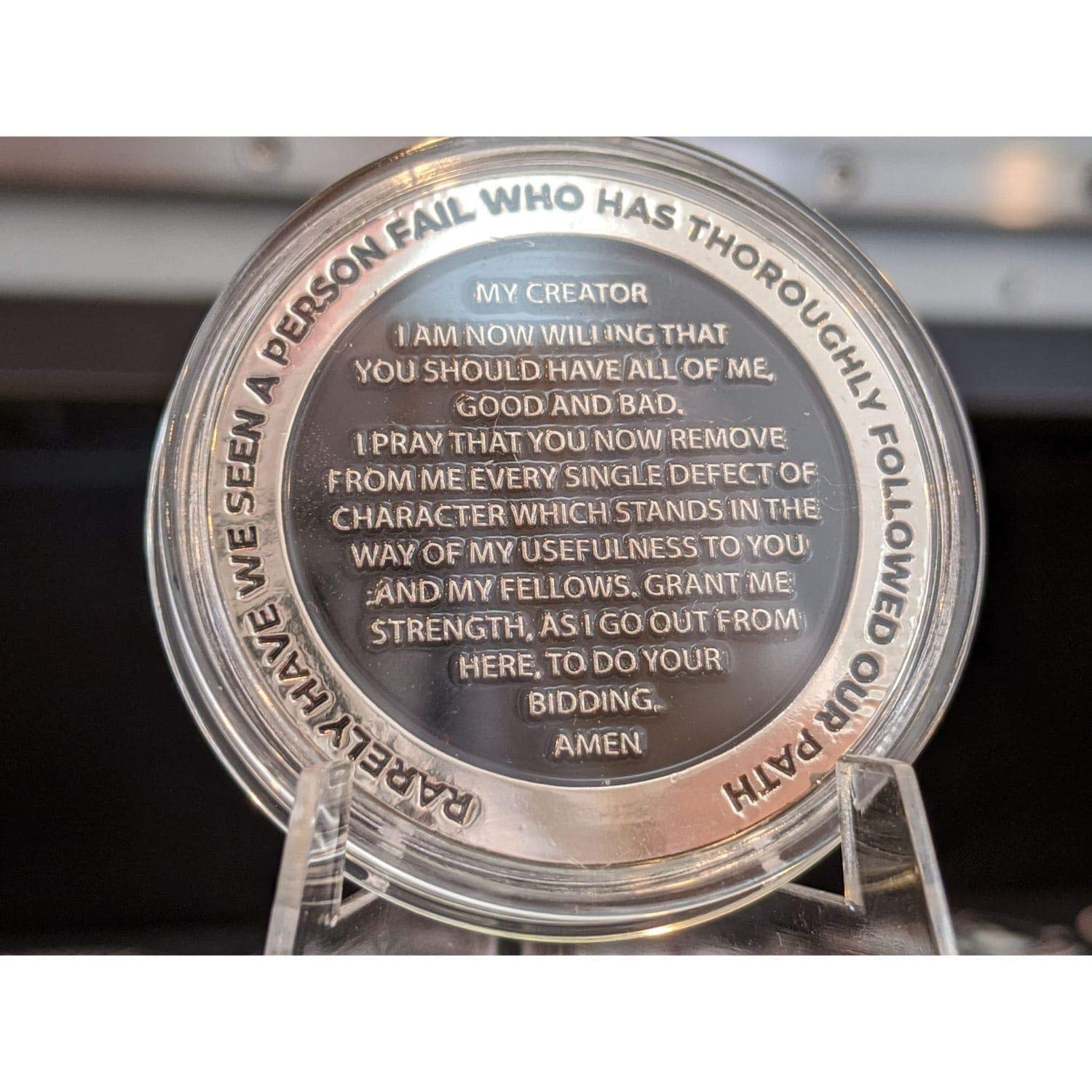MyRecoveryStore 37 años Plata y Negro Pirata Alcoholics anónimo AA Chip con Moneda cápsula AA medallón Anual 1 – 50 años