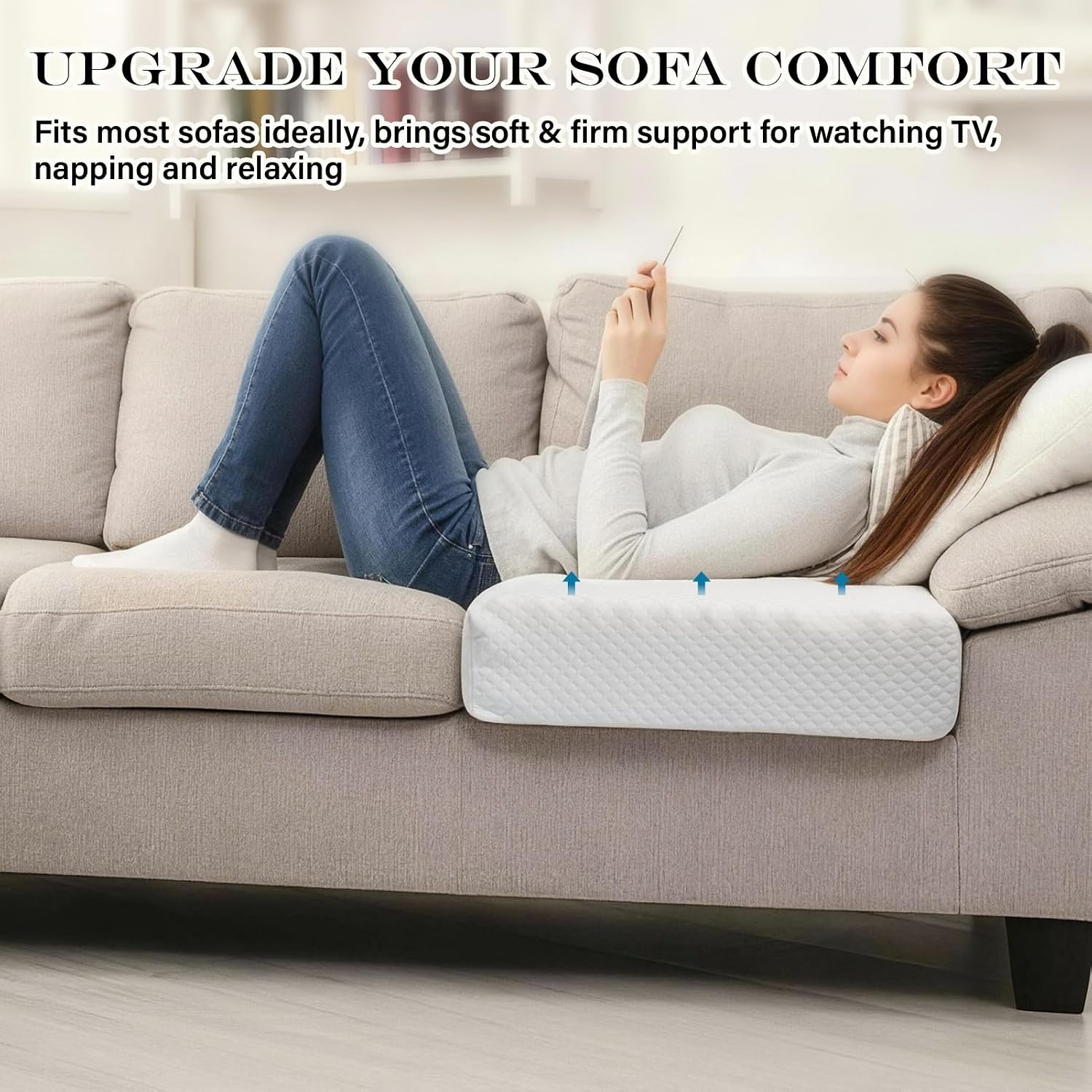 LILXIU 24"x24"x6" Egg Crate Foam Couch Cushion Replacement | Sofa Seat Insert with 30D High-Density Foam Base and Removable Cover, Cuttable Pressure Relief, Supportive & Comfortable