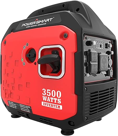 PowerSmart 3500-Watt Portable Inverter Generator Gas Powered, Super Quiet Outdoor Generator RV Ready for Home Use, CARB Compliant