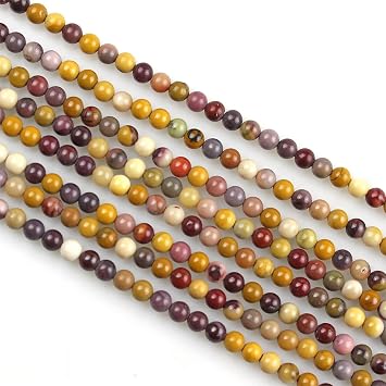 MJDCB 225pcs Natural Small Stone Beads 3mm Moonkaite Jasper Round Smooth Loose Gemstone Bead for Jewelry Making Bracelets Earrings Necklaces Accessories