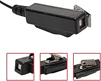 Vista 6 de Auriculares con micrófono PTT compatibles con Kenwood NX-200 NX-210 NX-300 NX-3300 TK-280 TK-290 NX5200 NX-5300-K2 P25 Walkie Talkie Radio