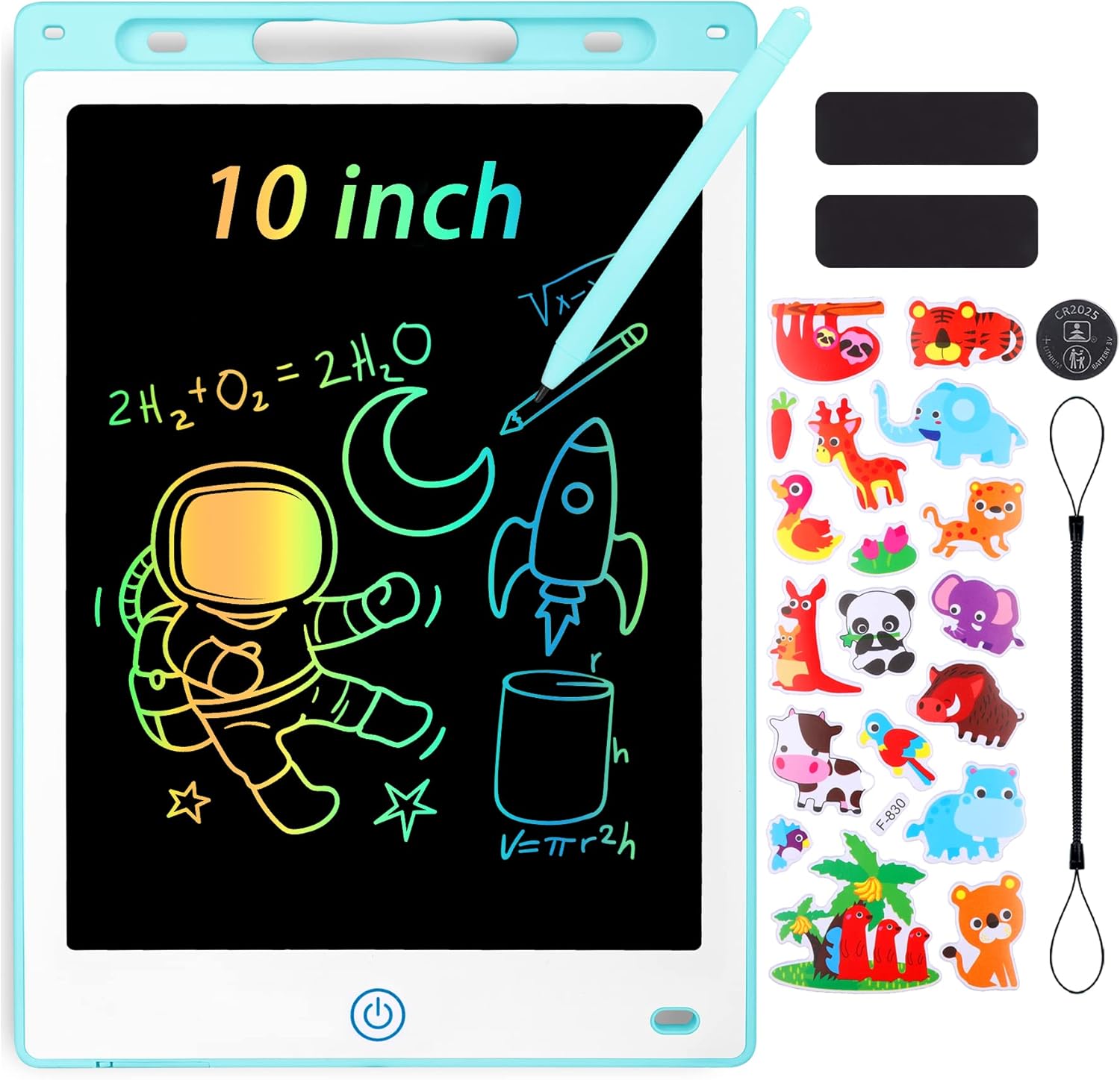 Sofore Tabla gráfica LCD de Escritura de 10 Pulgadas con Pantalla de Color, Pizarra de Dibujo portátil Ewriter borrable con botón de Bloqueo para niños Estudiantes de 3 4 5 6 7 8 años Adultos (Azul)