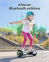 Vista 5 de Gyroor Scooter de equilibrio automático G13 todo terreno con luces LED, autoequilibrio todoterreno con Bluetooth para niños de 6 a 12 años y Negro