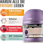 Non toxique Air FryerTM - Verre AirFryer 5 Quart 360 Visibilité, auto-nettoyage, 400F Vortex Air Fryer pour même cuisiner, sans téflon BPA, 9-in-1 Fonctions, Rotisserie, Roast, Bake, Lavande
