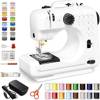 Portable Tabletop Beginner Mini Sewing Machine for Home Use, Compact and...