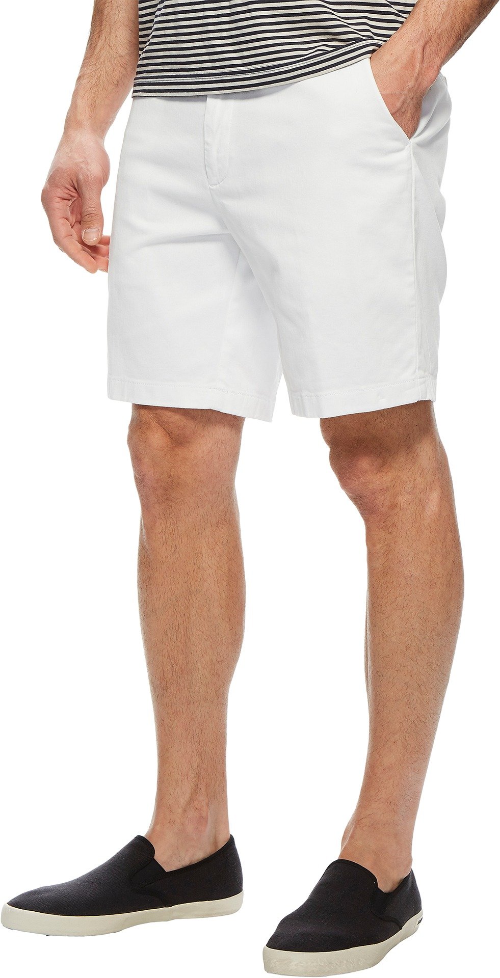 Nautica Men's Classic Fit Stretch Chino Shorts - 8.5" Inseam, Flat Front, Solid Color