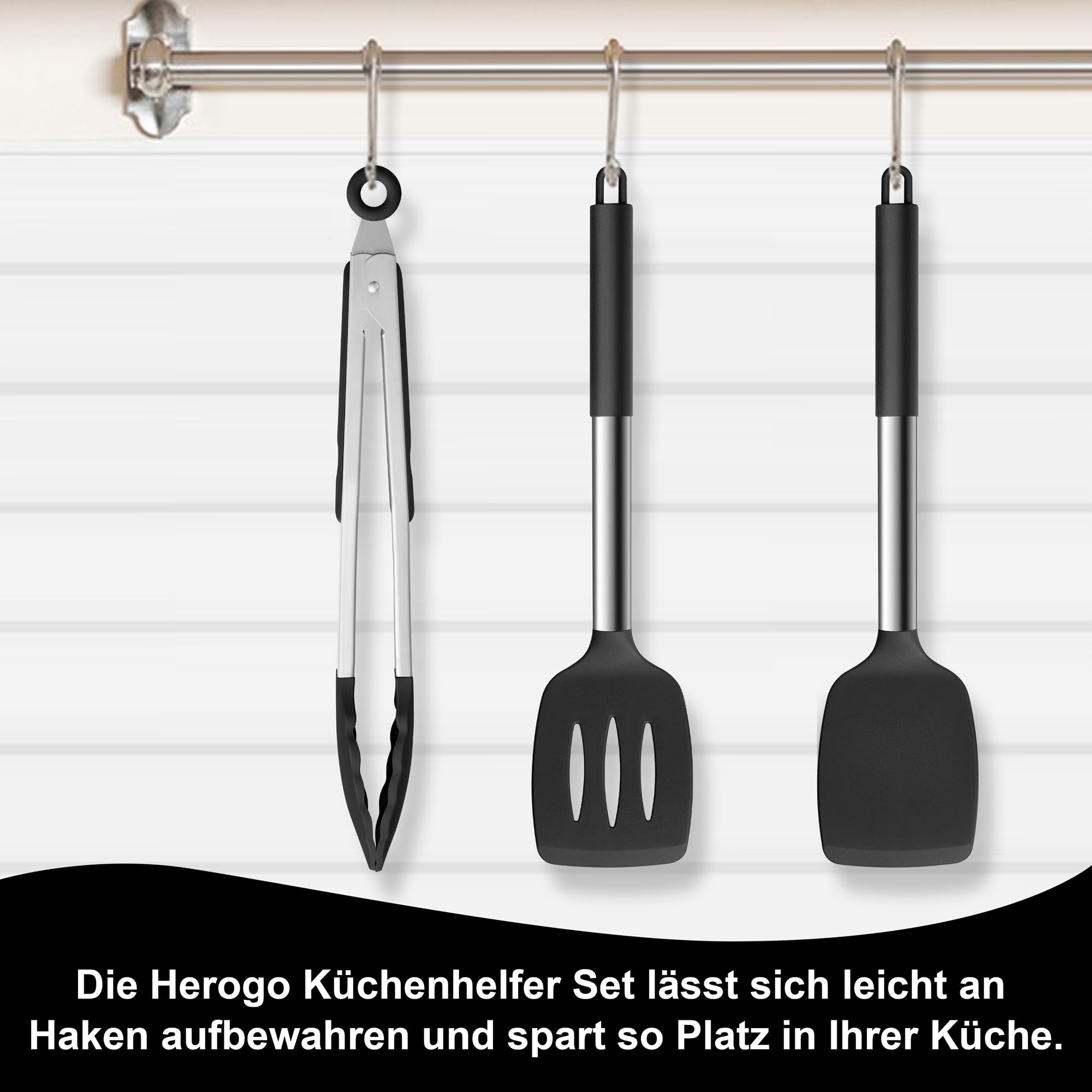Herogo Set di utensili da cucina (nero)