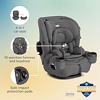 Vista 2 de Joie Saffron SI - Asiento de automóvil 4 en 1, asiento de automóvil para bebés y niños pequeños y grandes - 4 modos, reposacabezas y arnés de 10