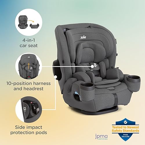 Miniatura 2 de Joie Saffron SI - Asiento de automóvil 4 en 1, asiento de automóvil para bebés y niños pequeños y grandes - 4 modos, reposacabezas y arnés de 10
