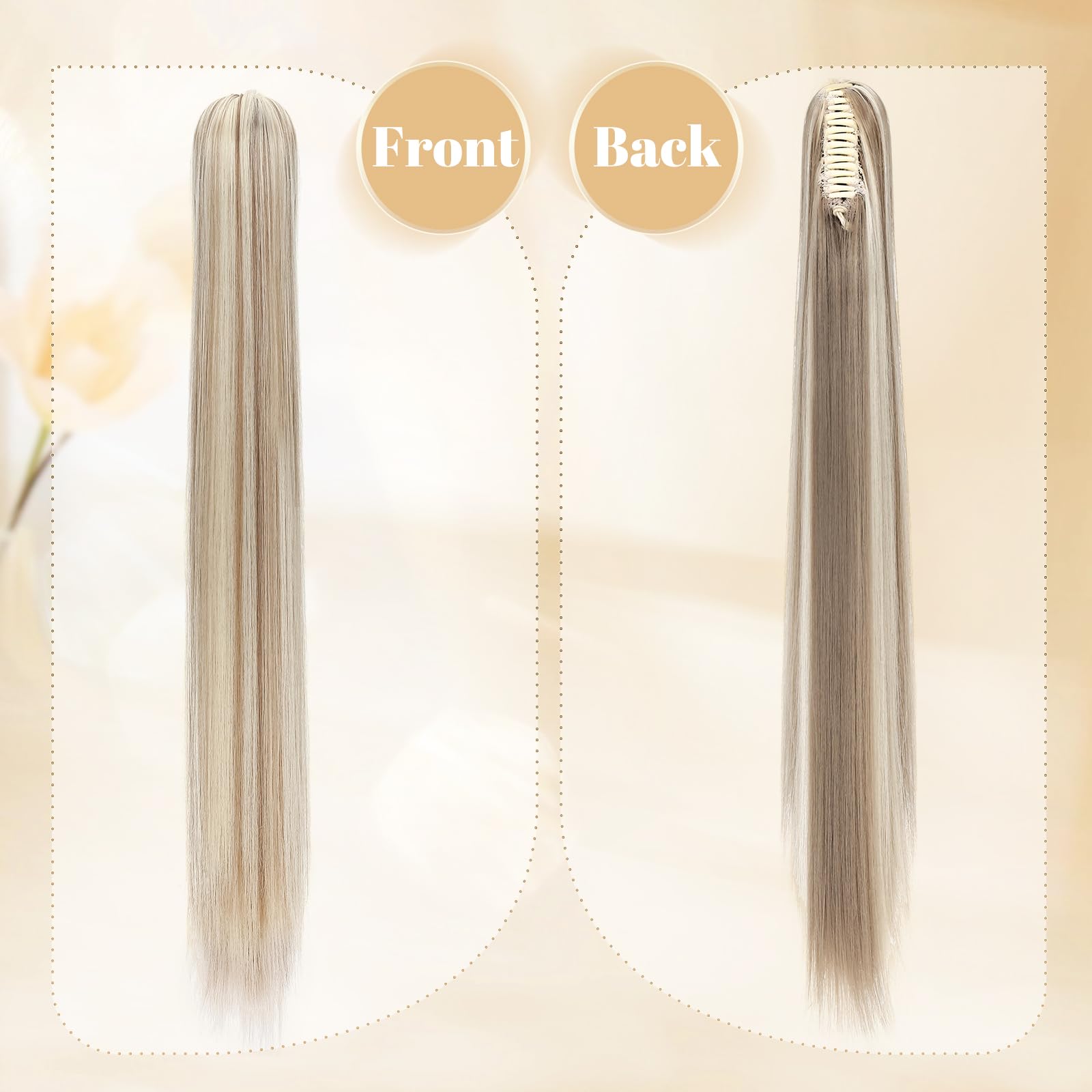 Benehair Claw Clip in Ponytail Hair Extensions - Image 3