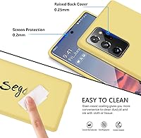Vista 3 de E Segoi Samsung Galaxy Note 20 Ultra - Funda de silicona líquida de goma a prueba de golpes, forro de tela de microfibra suave, compatible