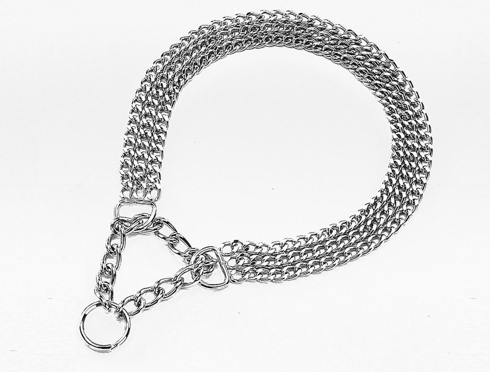 Nobby Chains Choker Three Rows Chrome, 55 cm/ 2.0 mm
