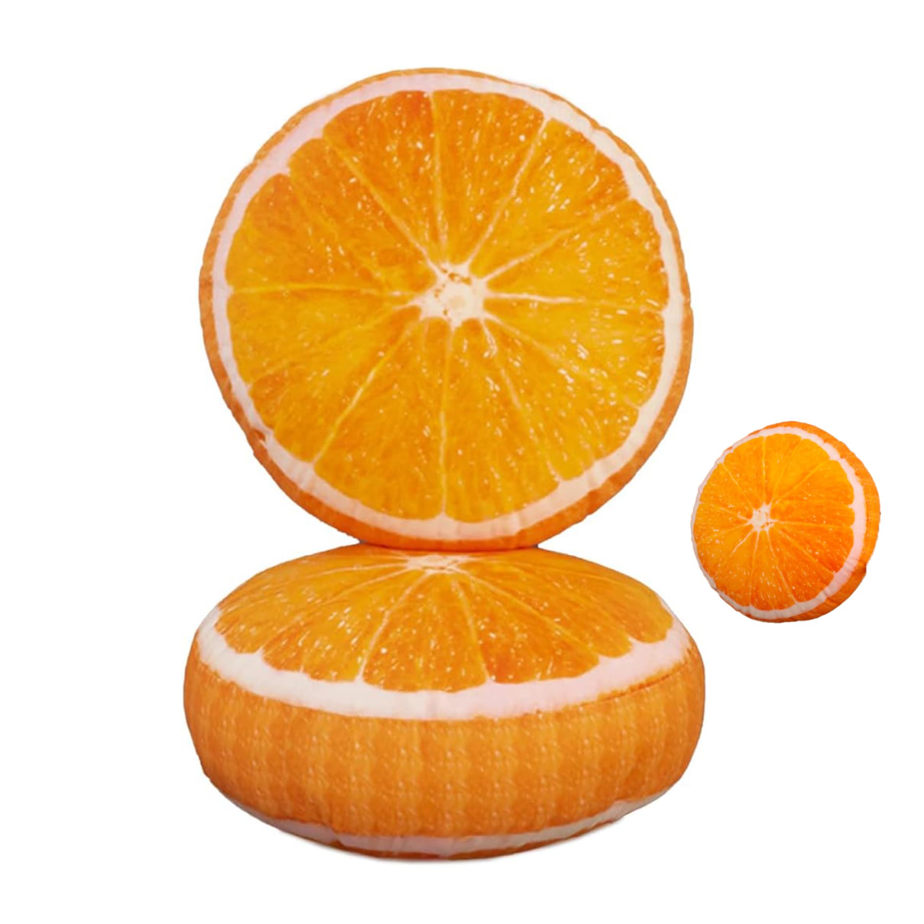 fkngcp Fruit Pillows 14 x 14 Creative Orange Pillows Soft Funky Throw Round Throw Pillow Decorative Cushion Pillow for Home, Sofa and Tatami