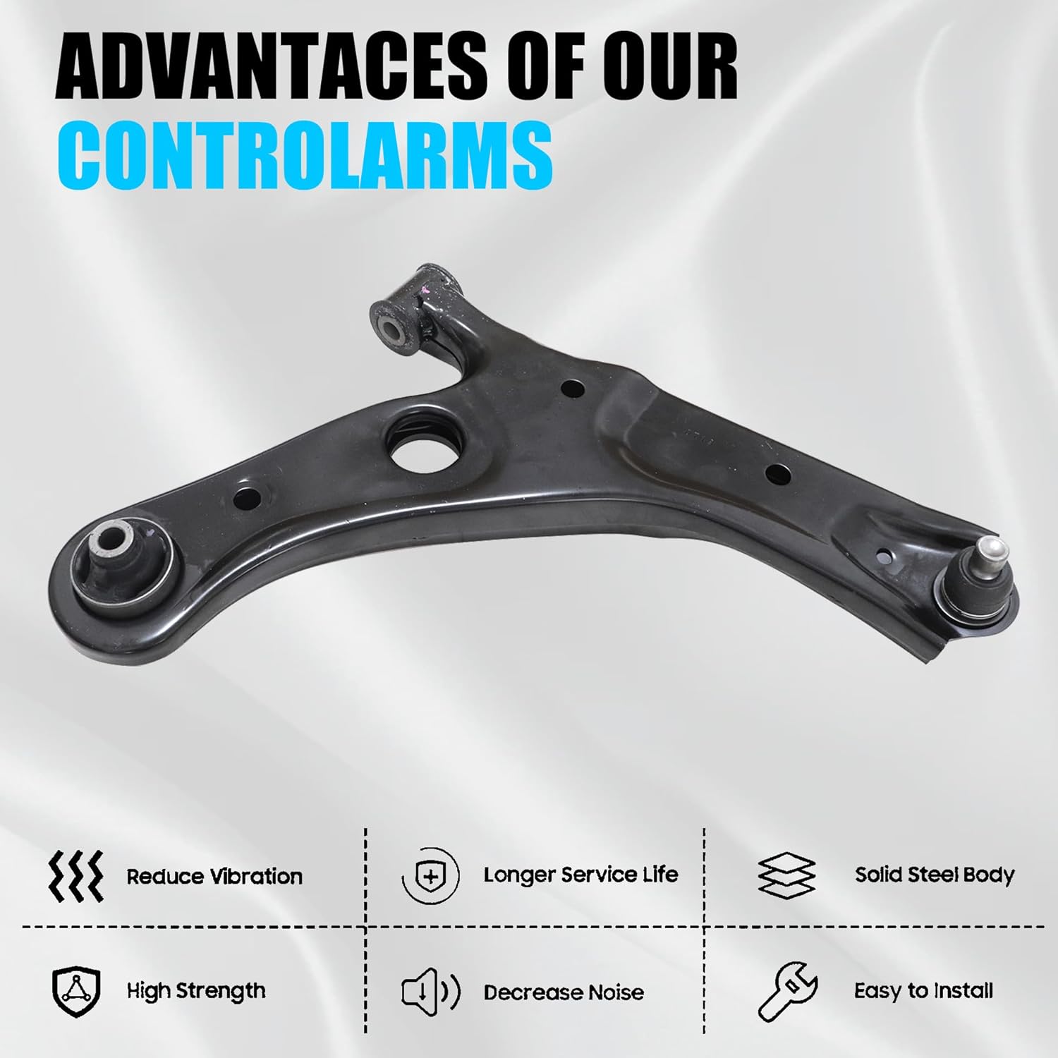 GXARTS Right Front Side Front Lower Control Arm with ball joint 54500-6LB0A Compatible with Nissan Sentra 2020-2024