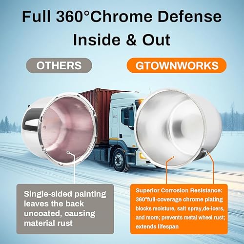 Miniatura 3 de 4 tapas centrales de rueda de 4.25 pulgadas para llanta de remolque de 4.25 pulgadas con orificio central de 4.25 pulgadas, paquete de 4 cubiertas