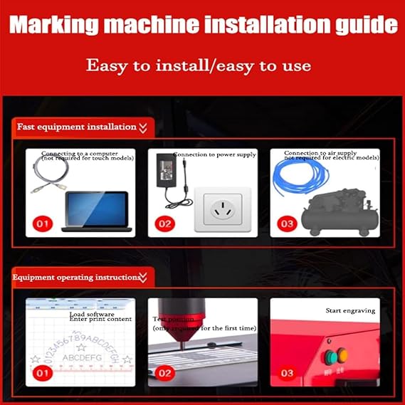 Portable Pneumatic Marking Machine - Handheld Dot Peen Engraver for Metal, VIN Code Marking Range, for Precision Marking and Engraving,TypeC