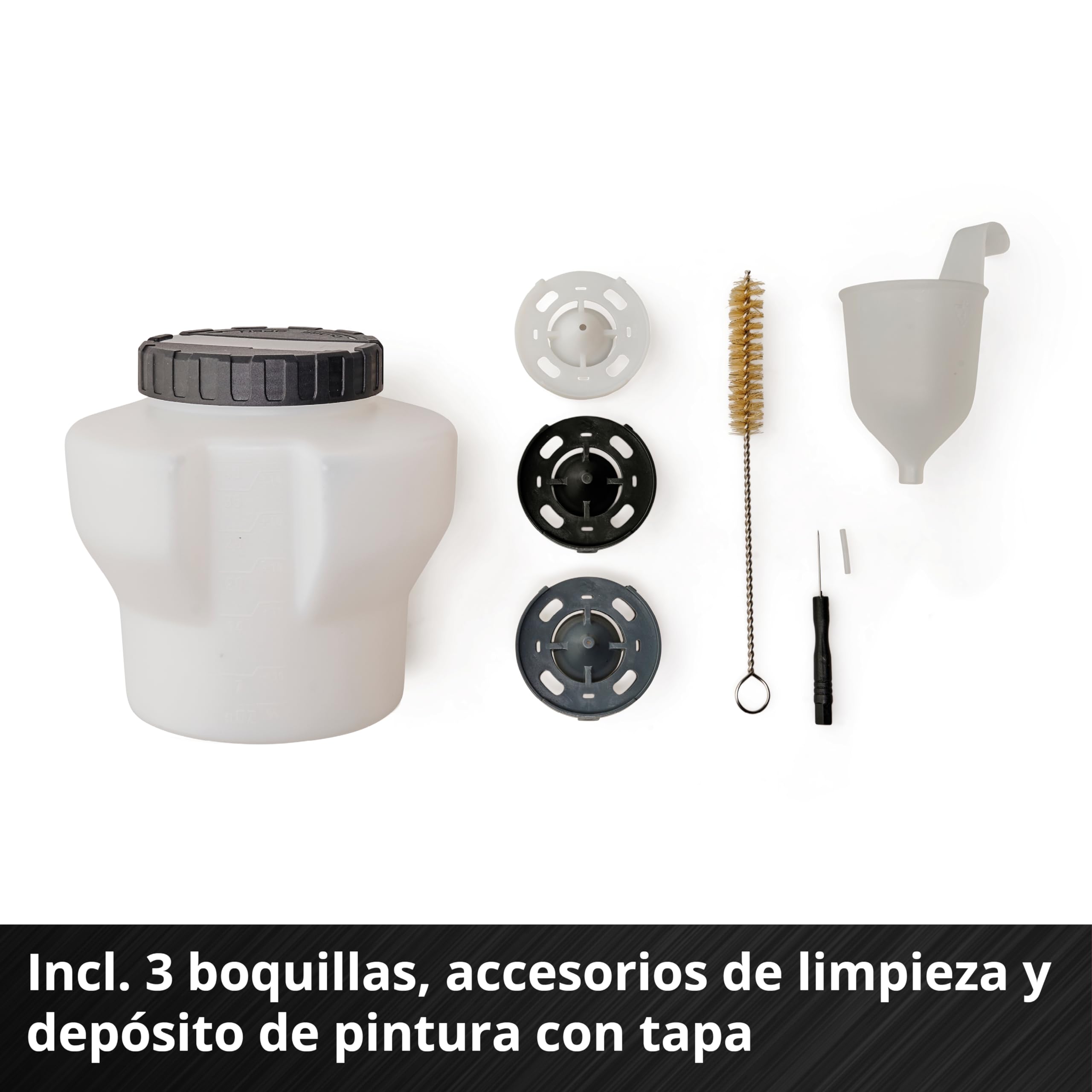 Einhell Sistema de pulverización de pintura a batería TE-SY 18/90 Li-Solo Power X-Change (18 V, 1000 ml/min capacidad de flujo, contenedor de 1200 ml, cantidad ajustable de aire/pintura, incluye