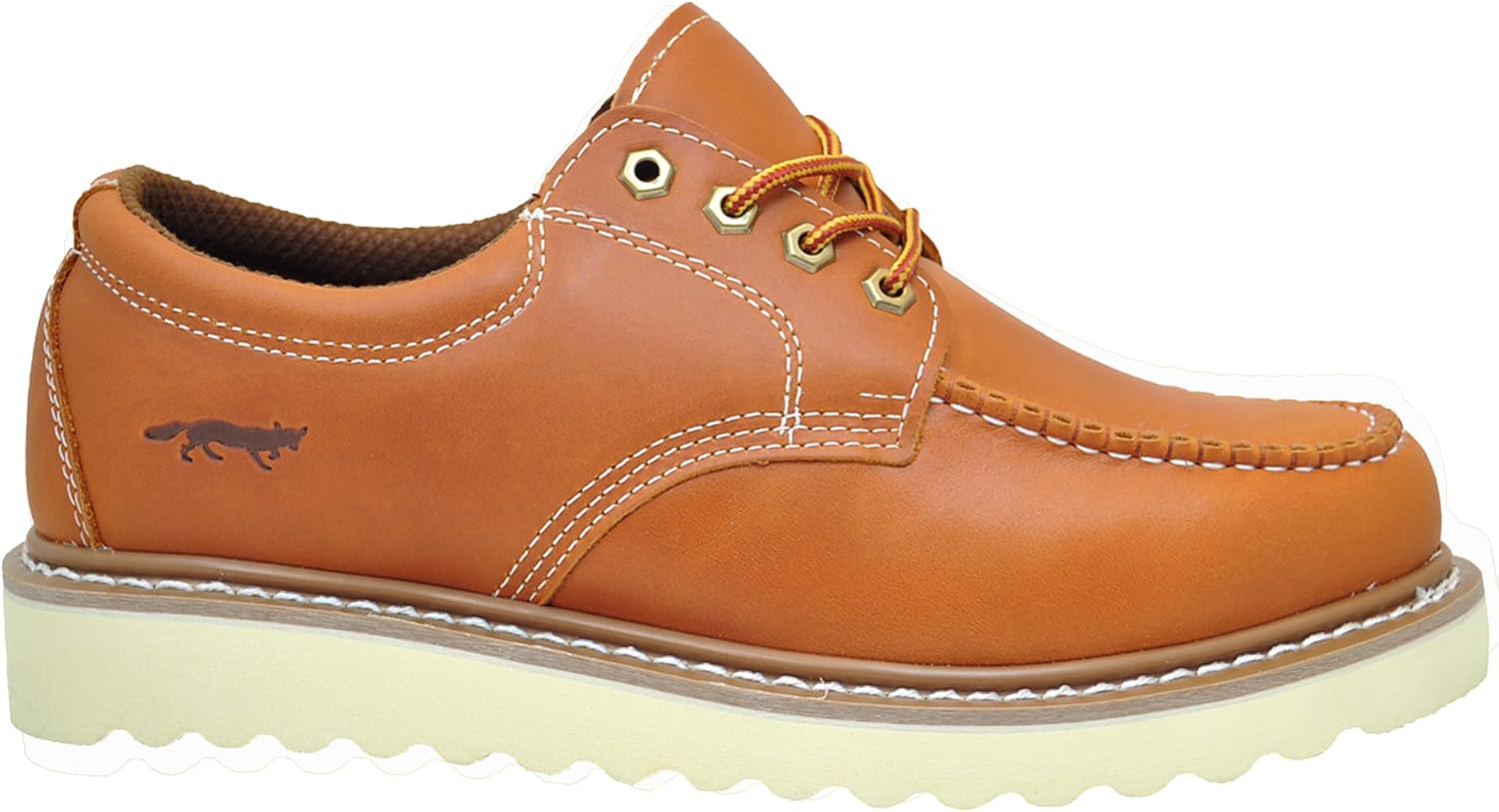Golden Fox Work Shoe 4" Moc Toe Leather Men's Oxford for Construction & Casual - Image 2