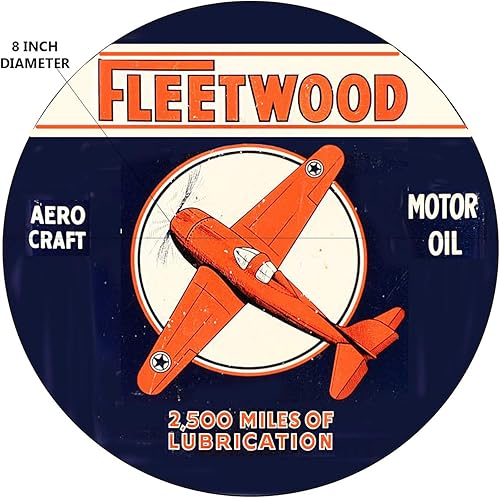 Miniatura 37 de Brotherhood Letrero de gas vintage de reproducción de letreros de metal vintage, letrero redondo de metal para garaje y hogar, 8 pulgadas de