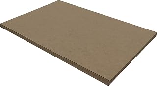 25 Chipboard Sheets 12 x 18 inch - 22pt (Point) Light Weight Brown Kraft Cardboard for Scrapbooking & Picture Frame Backing (.022 Caliper Thick) Paper Board | MagicWater Supply