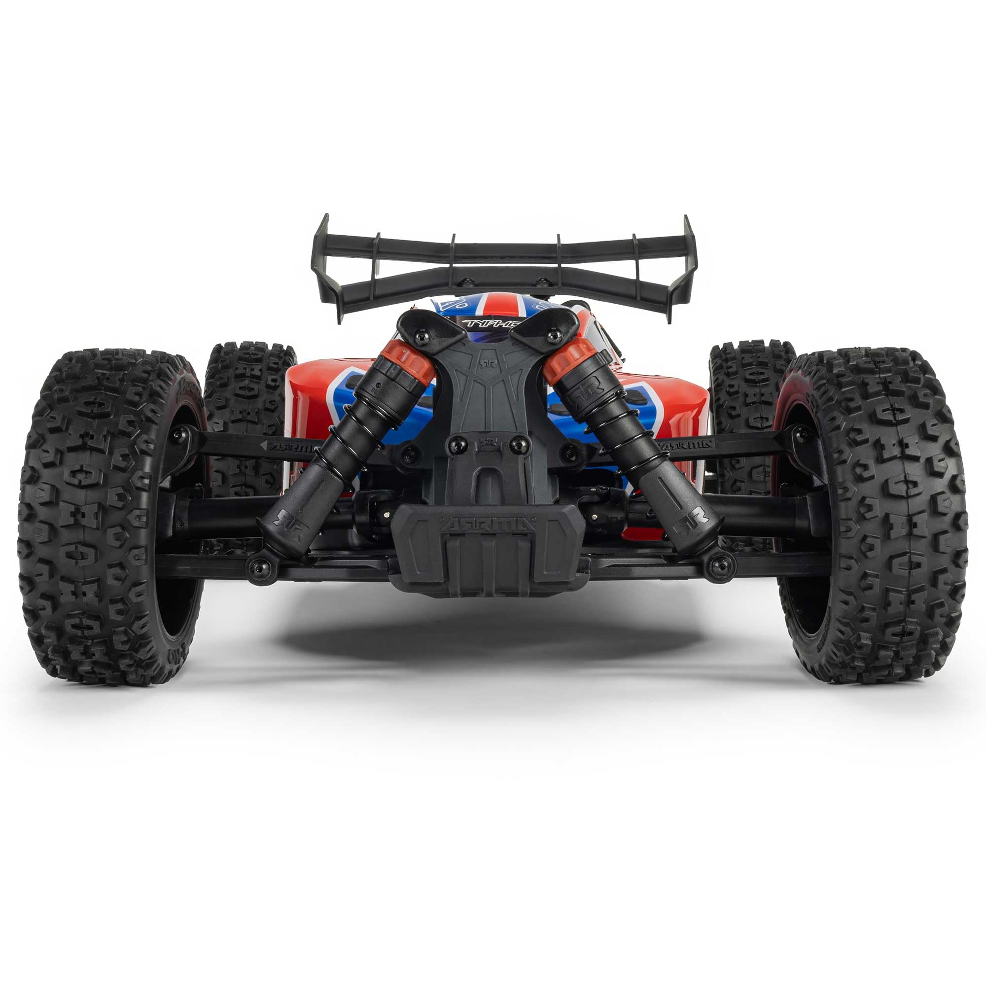 ARRMA RC Car 1/8 Typhon 4X4 223S BLX BRUSHLESS Buggy RTR (bateria i ładowarka nie są dołączone) z DSC RED/Blue, ARA4306V4T3