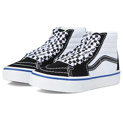Vans Kids SK8 HI(r) (Little Kid) Kids Shoes Logo Check Black/White