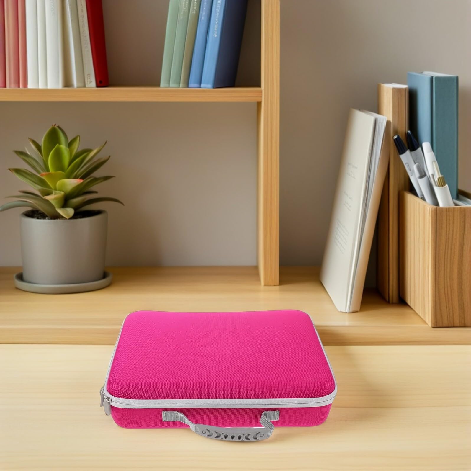 Beaupretty Bolsa de Transporte para Secador de Pelo Hd16 Color Rosa Fucsia, Estuche Portátil con Compartimentos Internos y Protección Eva para Viaje y Almacenamiento Seguro