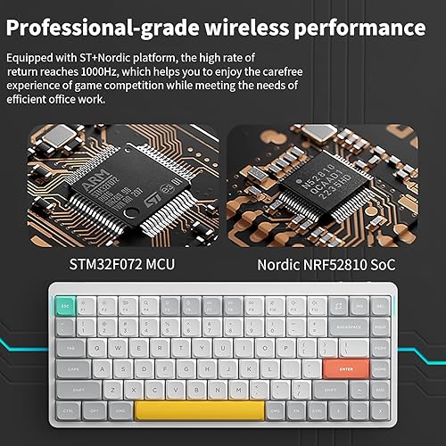 Miniatura 6 de nuphy Air75 V2 - Teclado mecánico portátil al 75%, teclado inalámbrico, compatible con teclados Bluetooth Bluetooth2.4GUSB-C RGB, compatible con