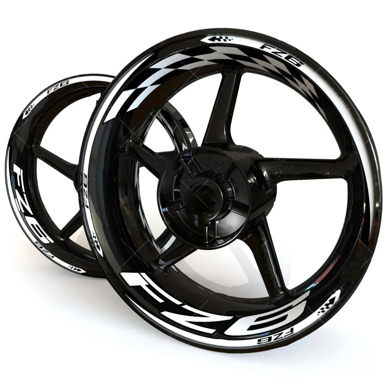 Felgenrandaufkleber Motorrad-Radaufkleber, Radnaben-Felgen-Reifenaufkleber Für FZ6 FZ 6, Reflektierendes Streifenband, Modifizierte Dekoration Radaufkleber(Farbe 5)