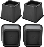 Kikumi Sa Rehausseur De Lit 10Cm 23×12×10 4Pcs Set 3 Furniture Raisers Adjustable Bed Chair Riser Wide Feet Lift Stands - 3