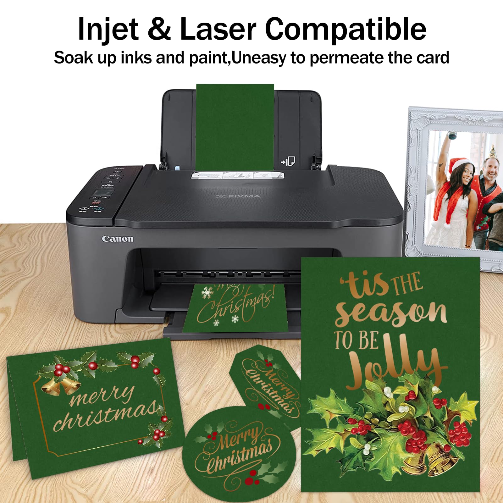 Christmas Green Cardstock 85x 11 Goefun 80lb 24 Sheets