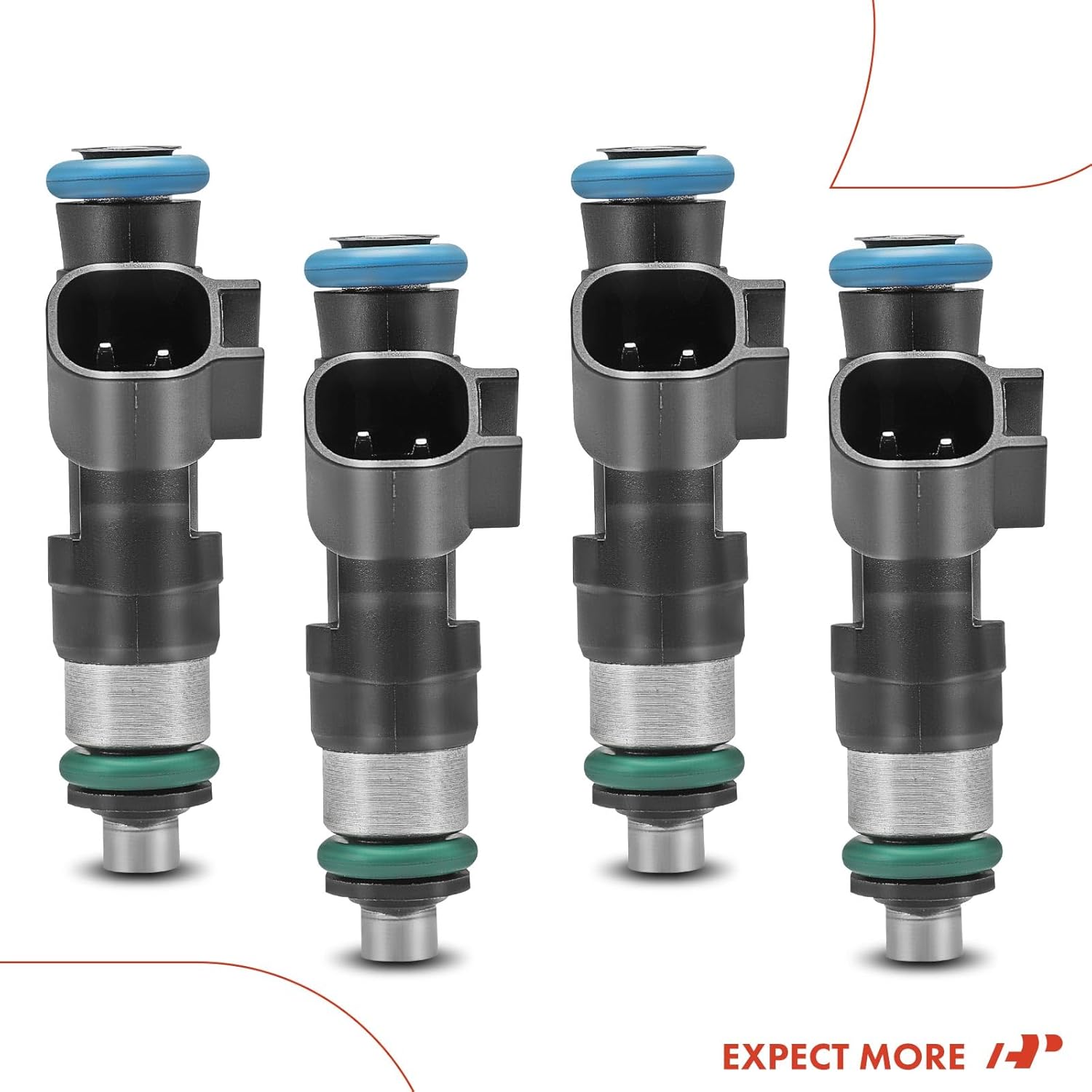 A-Premium Fuel Injectors Compatible with Fiat 500 2012 2013 2014 2015 1.4L, Set of 4, Naturally Aspirated Only, Replace # 800-2171N, R92844AA