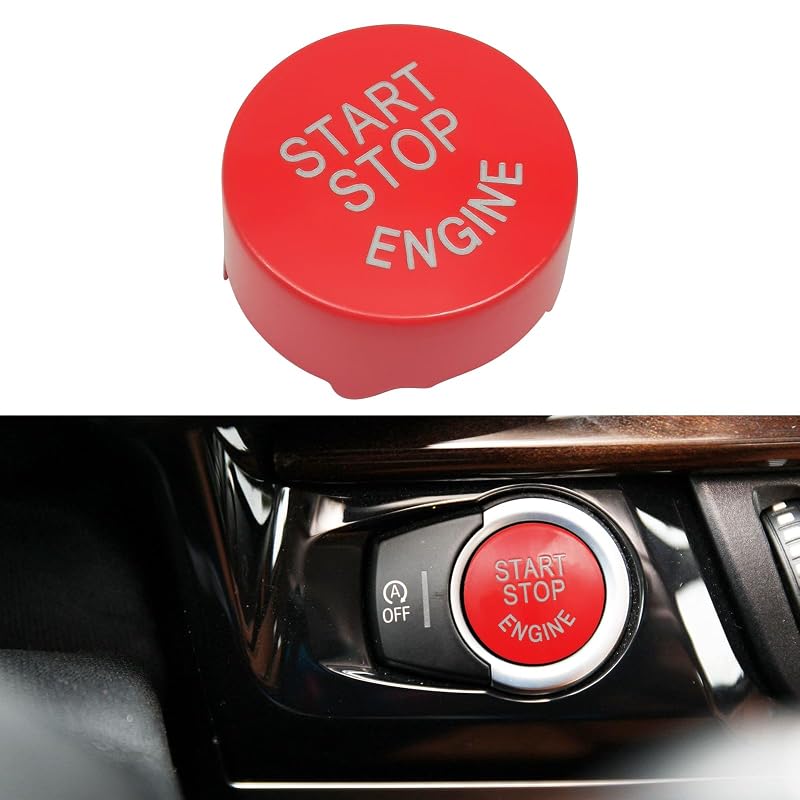 Botão de partida Start Stop QianBao vermelho para BMW Série 1, 2, 3, 5, X1, X3, X4, X5 e X6
