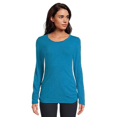 Mod o doc Long Sleeve Twisted Scoop Neck T Shirts Women