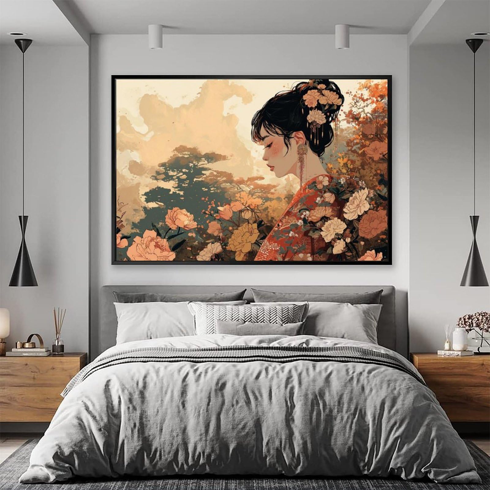 花摘み　壁掛けアート 花摘み壁掛けアート