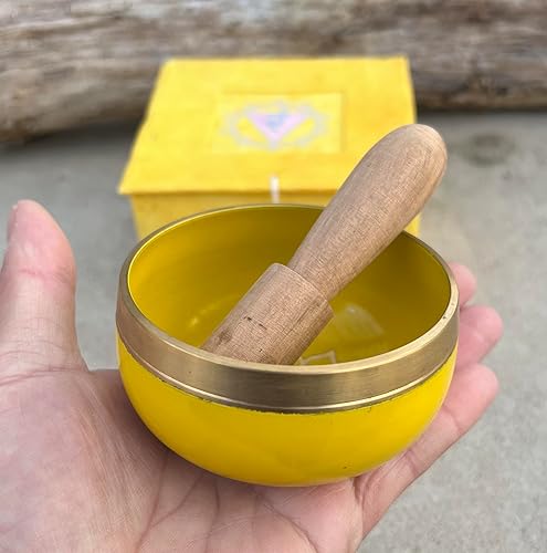 Miniatura 3 de DharmaObjects Juego de caja de regalo tibetano de tamaño de palma de chakra con plexo solar tibetano