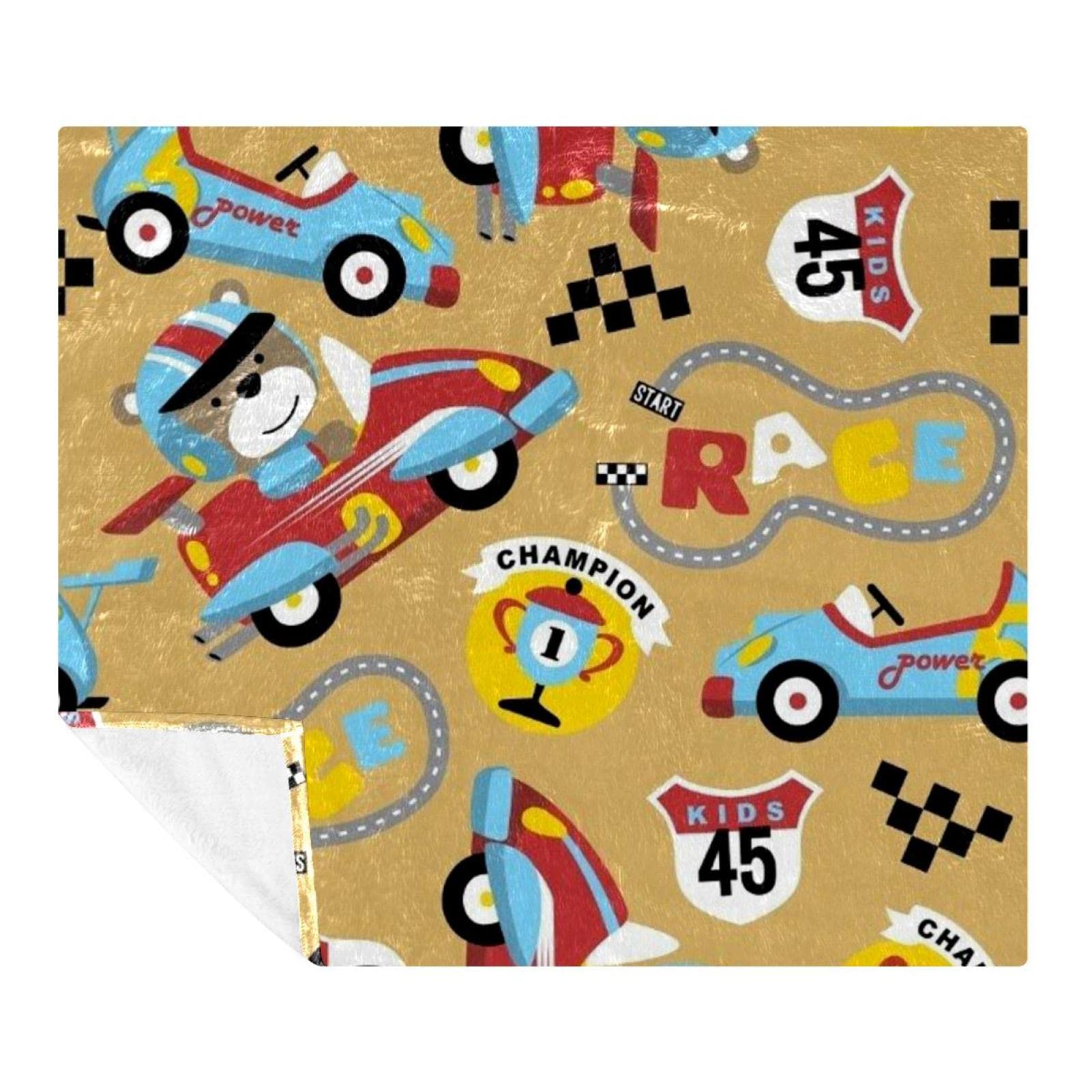 Couverture polaire Racer Bear pour des soirees cocooning reussies sur le canape