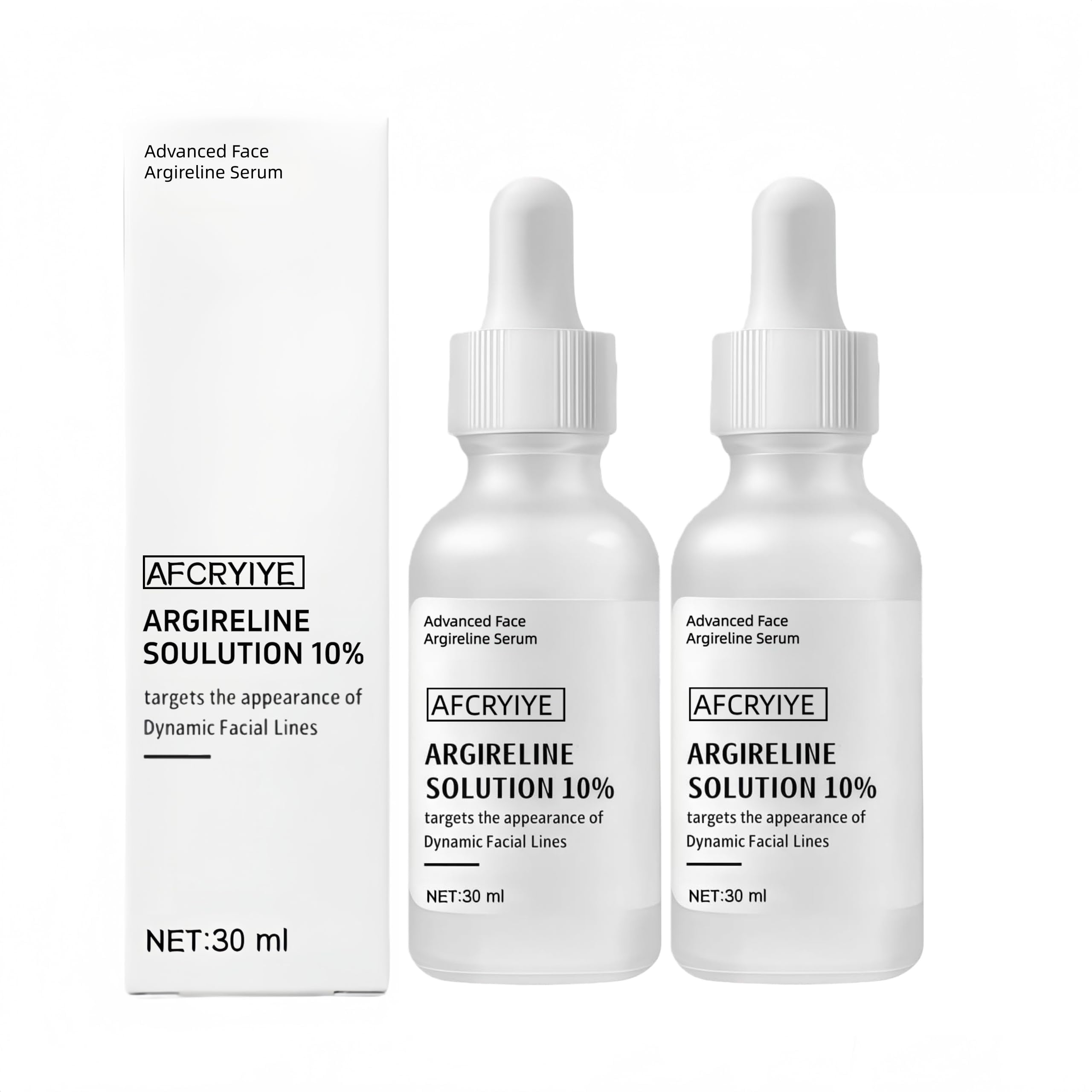 Argireline Serum For Face, Advanced Anti-Wrinkle Facial Serum For Women, Moisturizing Argireline 10% Solution For Face, Argireline Peptide.Suitable For All Skin (1, 2PC)