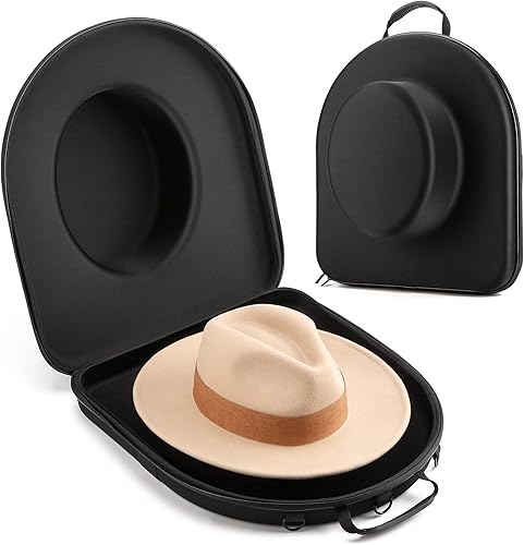 Funda rígida para sombreros de viaje, funda rígida para sombreros de Fedora, caja a prueba de golpes para almacenamiento de sombreros Fedora,