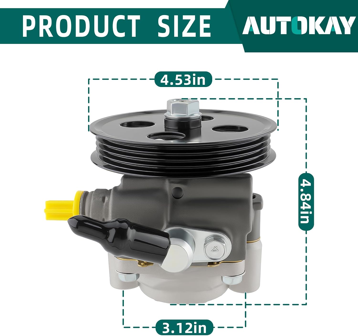 AUTOKAY Power Steering Pump with Pulley 21-5931 for Lexus ES300 RX330 for Toyota for Avalon for Camry Sienna