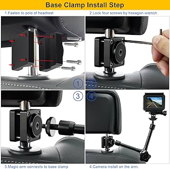 Car Camera Mount Proaim Headrest For In-Car Rigging Cameras