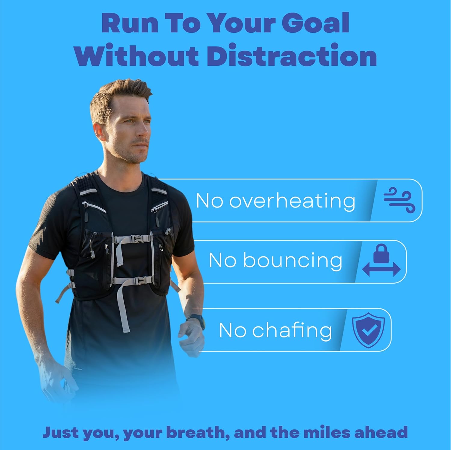 Hydration Vest - Running Vest for Women & Men, 2 Flask 500ml, Phone Pocket, Lightweight Running Hydration Vest Water Backpack, Runners Vest Running Backpack for Hiking & Long Distance Running Stuff