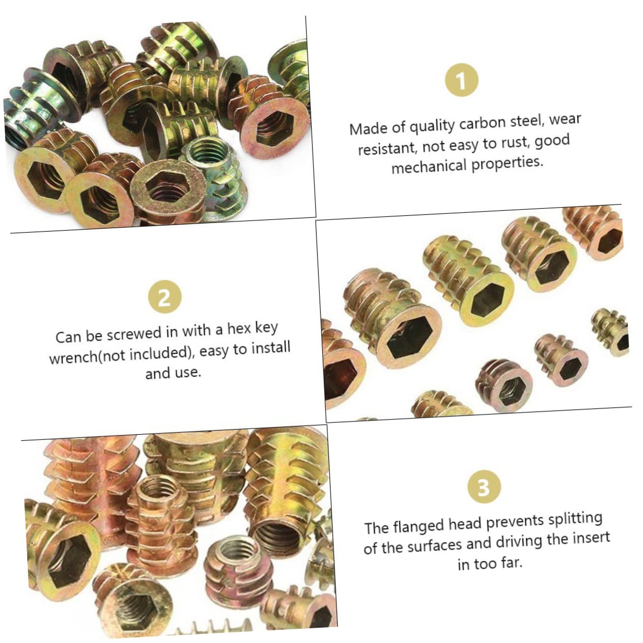 460pcs Socket Nut Assortment Fine Thread Nuts Cabinet Screws Accessories Easy Install